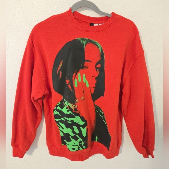 Divided H&M Label BILLIE EILISH Concert Tour Womens Size Small Sweatshirt Merch - Picture 1 of 6
